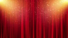 Stage curtain with light