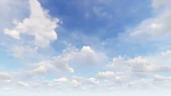 Heavenly white clouds with blue sky time lapse seamless loop