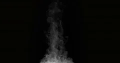 Hot Steam on a Black Background 4K