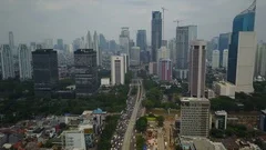 Aerial footage of Jakarta, Indonesia