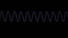 Acoustic waves on the screen laboratory device close-up