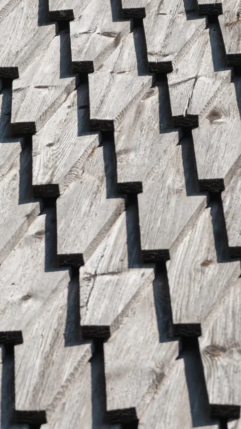 078_Weathered wooden shingles pattern.mp4 Stock Footage 347229639