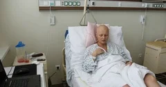 woman patient with cancer in hospital