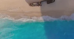 Aerial Flight Over Tropical Paradise Zakynthos Zante Island Tourist Attraction