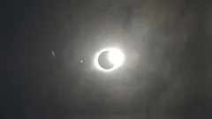 2017 Solar Eclipse Lunar Sunrise Diamond Ring Appearing