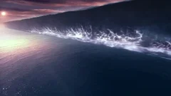 Huge Apocalyptic Tsunami Wave Takes Over The Screen