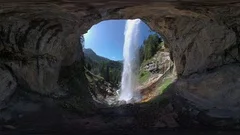 waterfall in mountains 360° VR
