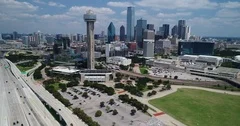 Aerial of Skyline in Downtown Dallas, Texas