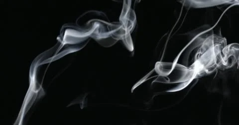 07_WhiteSmoke_BurningOnBlack1 Video stock 53344837