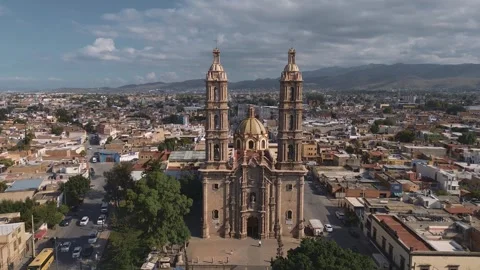 08 16 24 San luis potosi Aerial view of the church Parroquia Basilica Santuario Stock Footage 282046707