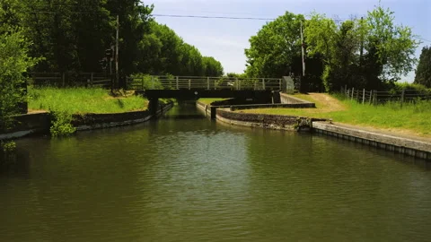 08. Aerial shot of countryside by Reading UK, top and bird eye shots of field Video stock 132450853