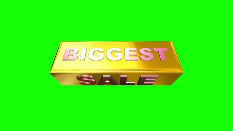 08 Text Animation with Graphics Gold Ingot Biggest Sale 库存影片 129253654