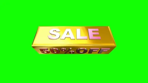 08 Text Animation with Graphics Gold Ingot Sale 50 Off Stockbeeldmateriaal 129254014