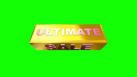 08 Text Animation with Graphics Gold Ingot Ultimate Sale Vidéo 129254183