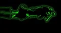 08 - Vertical HD sexy dancer silhouette - green on black HD Footage