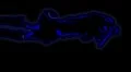 08 - Vertical HD sexy dancer silhouette - blue on black HD Footage
