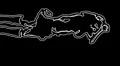 08 - Vertical HD sexy dancer silhouette - white neon on black HD Footage