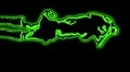 08 - Vertical HD sexy dancer silhouette - green neon on black HD Footage
