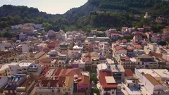 4K (UHD) Aerial  view of Zakynthos city in  Zante island, in Greece