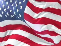 United States of American flag waving, loop