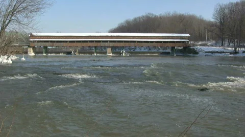 0804-C00 - Covered Bridge Stock Footage 266706