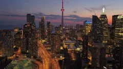 Aerial Canada Toronto July 2017 Night 4K Inspire 2