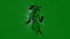 Woman Ghost Divinity Mod 1 Green Screen 3D Rendering Animation