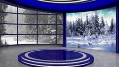 Christmas TV Studio Set 23 - Virtual Green Screen Background Loop