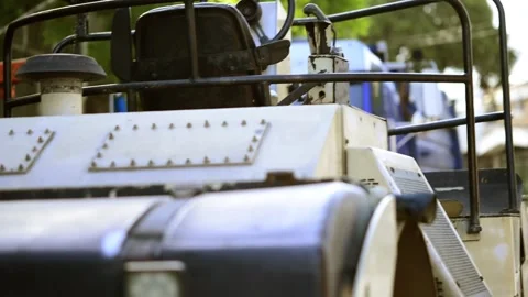 On 08/07/2023, skilled workers and machinery transform roads in San Salvado.. Stock-Footage 247876759