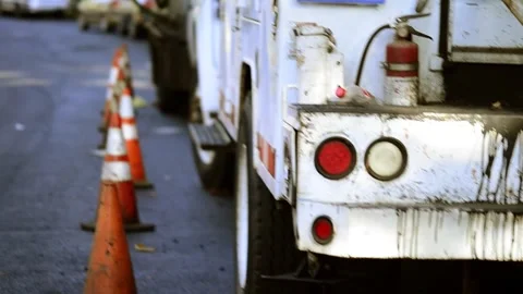 On 08/07/2023, skilled workers and machinery transform roads in San Salvado.. Stock-Footage 247876813