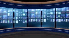 85HD News Talkshow TV Virtual Studio Green Screen Background Control Room