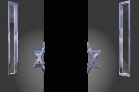 0811 synagogue doors open Stock Footage 842144
