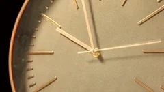 Modern Clock Face Fast Time Lapse