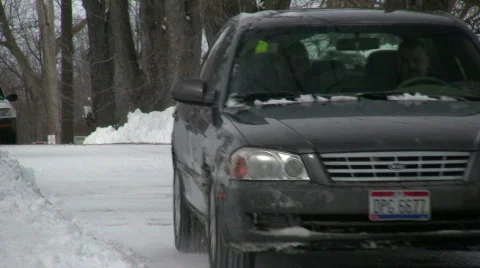 0819-23 - Winter Driving Stock Footage 164519