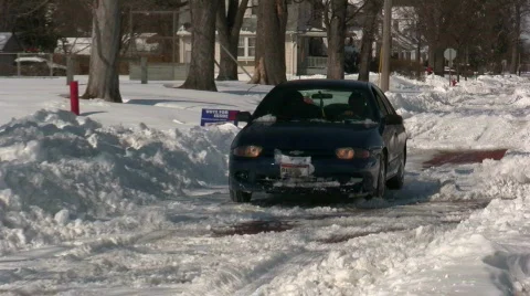 0820-29 - Winter Driving Stock Footage 168510
