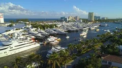 Aerial Fort Lauderdale Florida 4k 60p boats