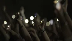 Lighting with phones on a concert