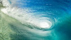 Tunnel of ocean wave in motion loop