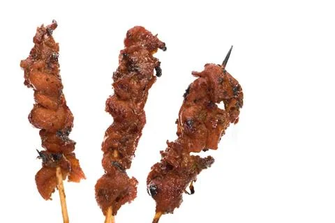 หมูไก่บนพื้นหลังสีขาว Stock Photos