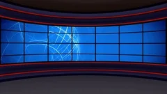 News 297 TV Studio Set-Virtual Green Screen Background Loop