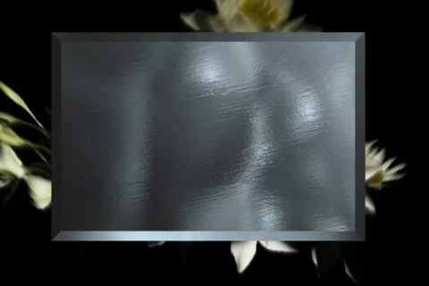 0829 silver on flowers background Stock Footage 841129