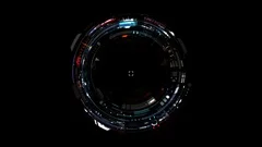 Ultra-detailed Cyborg Eye / Colorful Futuristic Interface