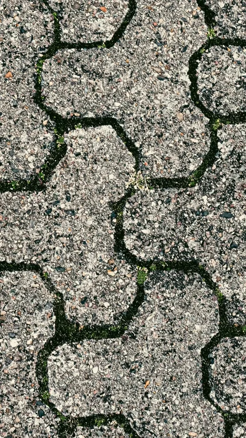084_Interlocking concrete paving stones texture.mp4 Stockbeeldmateriaal 345817723