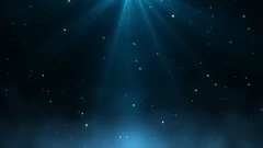 Particles blue bokeh dust abstract light motion titles cinematic background loop