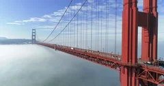 Aerial view of the Golden Gate Bridge in San Francisco. California. USA. 4K