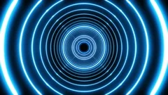 Beautiful Abstract Circle Tunnel with Light Lines Moving Fast. Set of Several