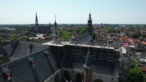 088 - Gouda - Centrum - St Jan - Steiger Stock Footage 228688403