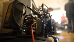 Arri Alexa camera on a movie set for shooting, stock video