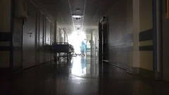 Dark Long Hallway in the Hospital