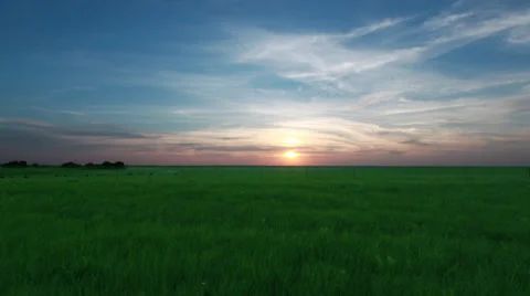089 Flint Hills Sunset Stock Footage 32286123